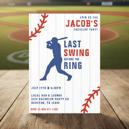 Baseball Bachelor Party Last Swing Before the Ring Inbjudningar