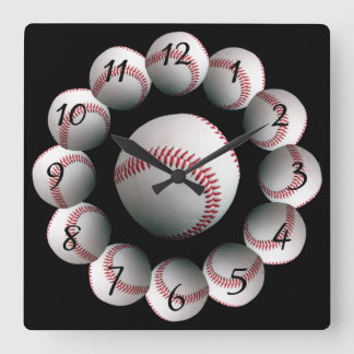 Baseball background watch fyrkantig klocka