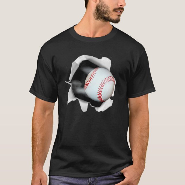 Baseball    Ball Men Women Boys Girls Kids T Shirt (Framsida)