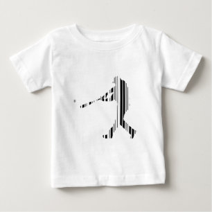 BASEBALL BAR CODE Sportslig Spelarmönsterdesign Tee Shirt