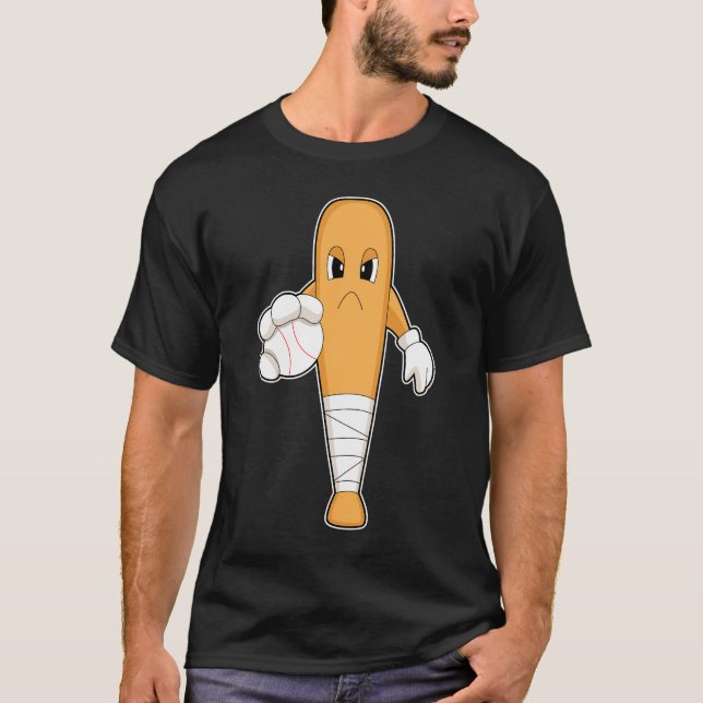 Baseball Baseball fladdermus T Shirt (Framsida)