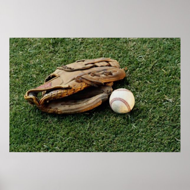 Baseball & Baseball Glove Poster (Framsidan)