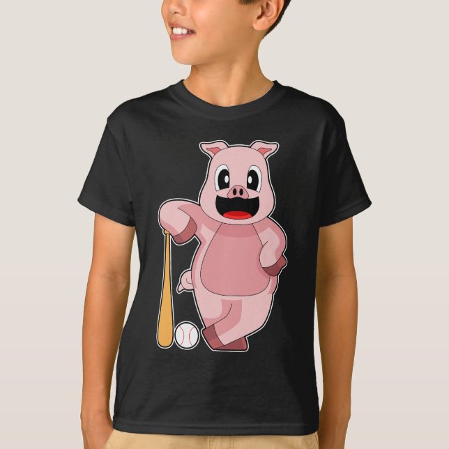 Baseball Baseball gris fladdermus T Shirt (Framsida)