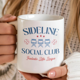 Baseball Baseline Social Klubb med ligan namn Kaffemugg