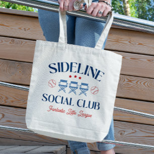 Baseball Baseline Social Klubb med ligan namn Tygkasse