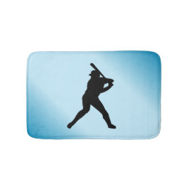 Baseball Batter Blue Sports Badrumsmatta