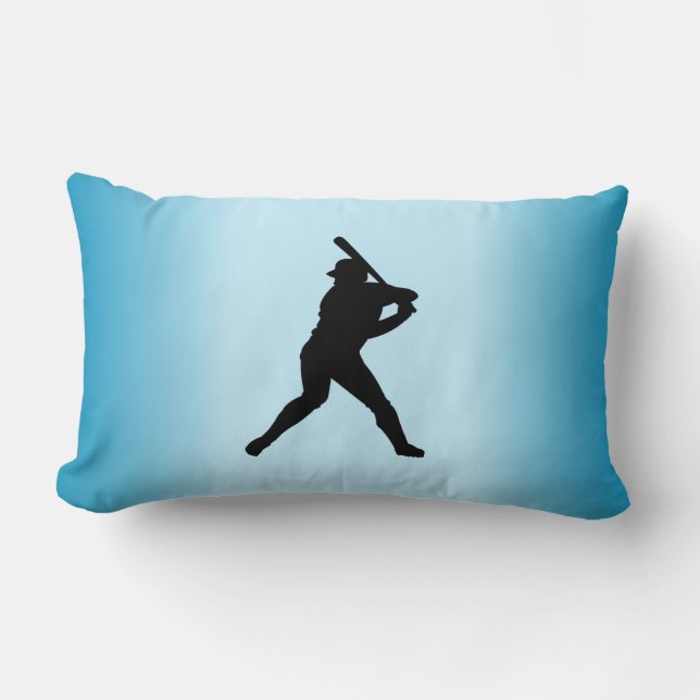 Baseball Batter Blue Sports Lumbarkudde (Framsida)