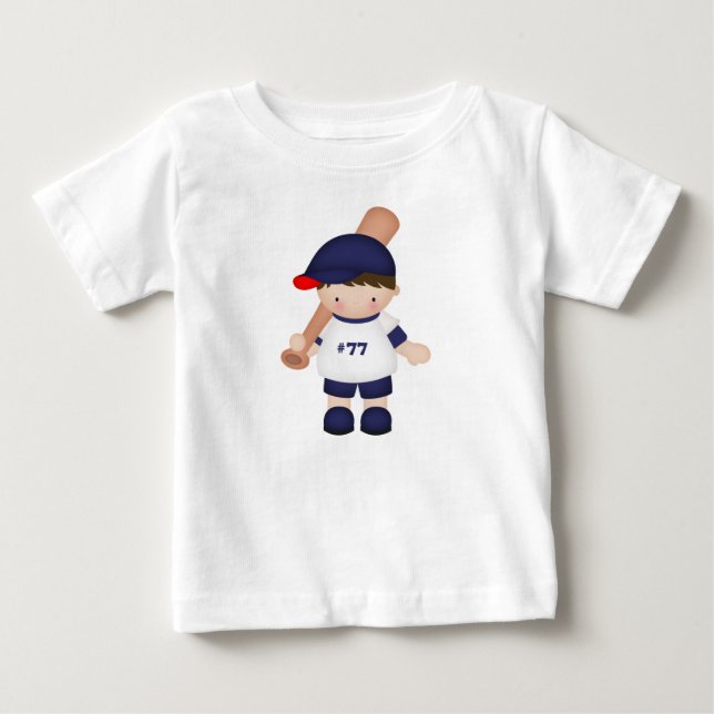 Baseball Batter Boy Sports Athletics Games Tee (Framsida)