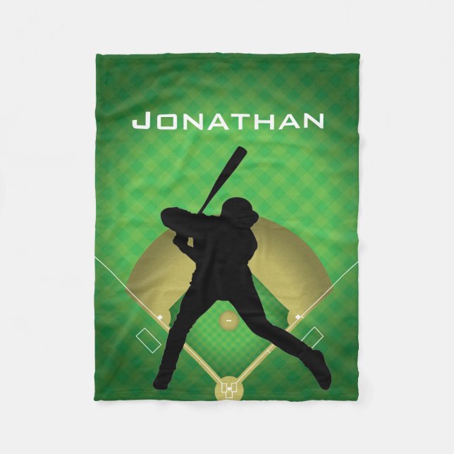 Baseball Batter Design Fleece Blanket (Framsidan)