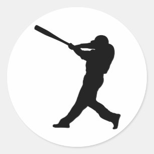Baseball Batter Runt Klistermärke