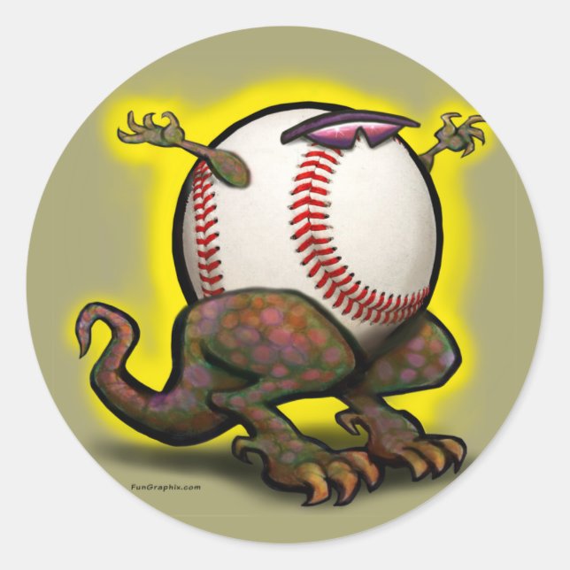 Baseball Beast Runt Klistermärke (Framsida)
