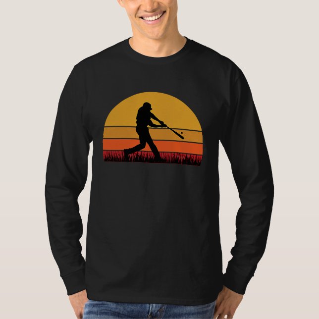 Baseball Beisbol Batter HR Home Run Hit Ball Bat C T Shirt (Framsida)