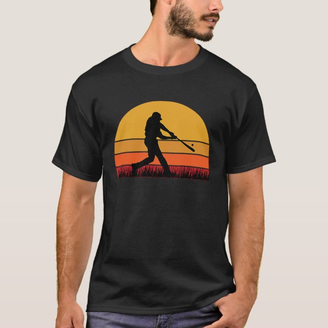 Baseball Beisbol Batter HR Home Run Hit Ball Bat C T Shirt (Framsida)