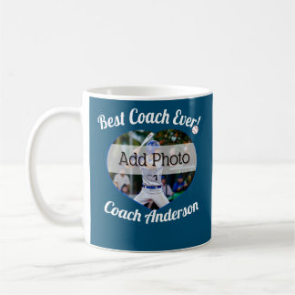 Baseball Best Coach nånsin! Anpassad Photo Namn Kaffemugg