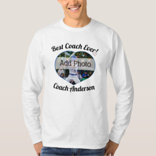 Baseball Best Coach nånsin! Anpassad Photo Namn T Shirt