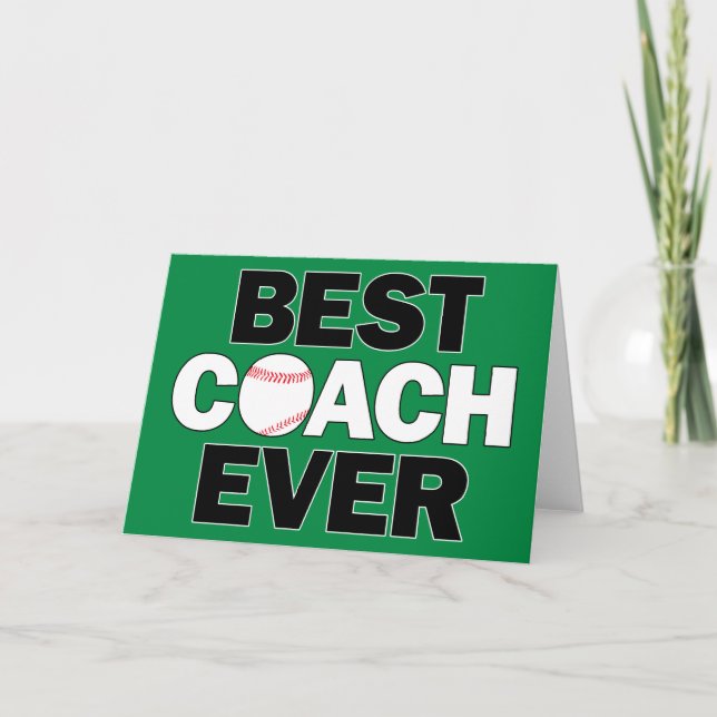 Baseball Best Coach Tack Kort (Framsida)