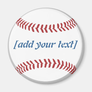 Baseball [beställnings- text] magnet