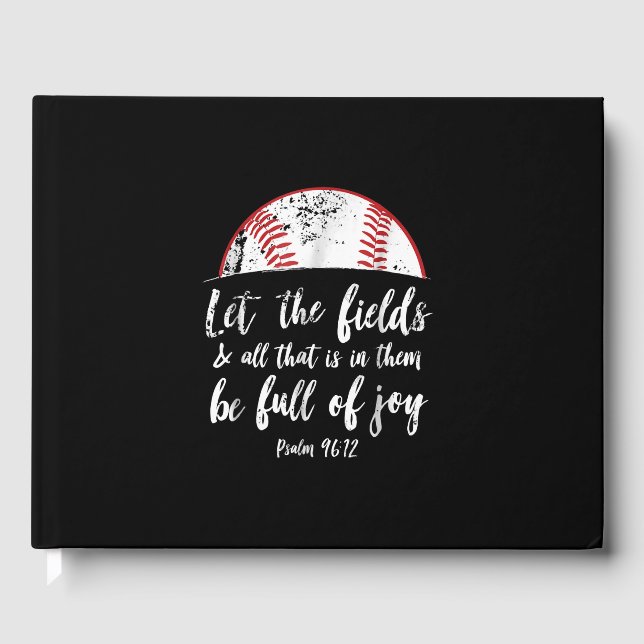 Baseball Bible Verse Cute Christian Psalm 96 Gästböcker (Framsida)