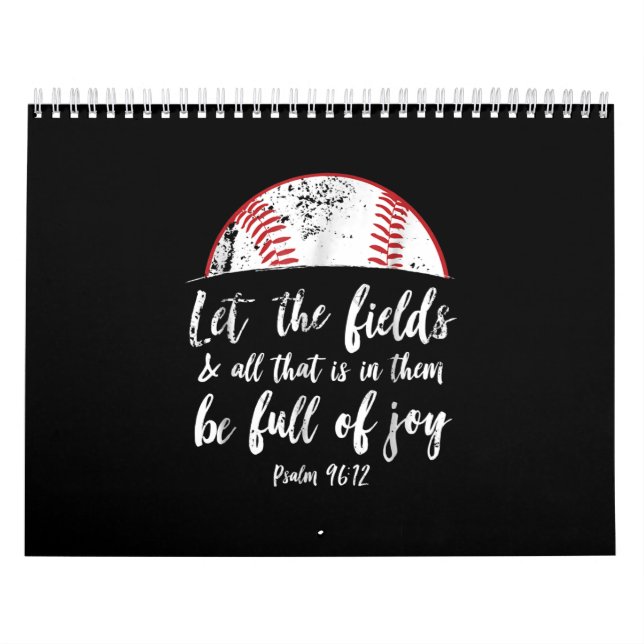 Baseball Bible Verse Cute Christian Psalm 96 Kalender (Omslag)