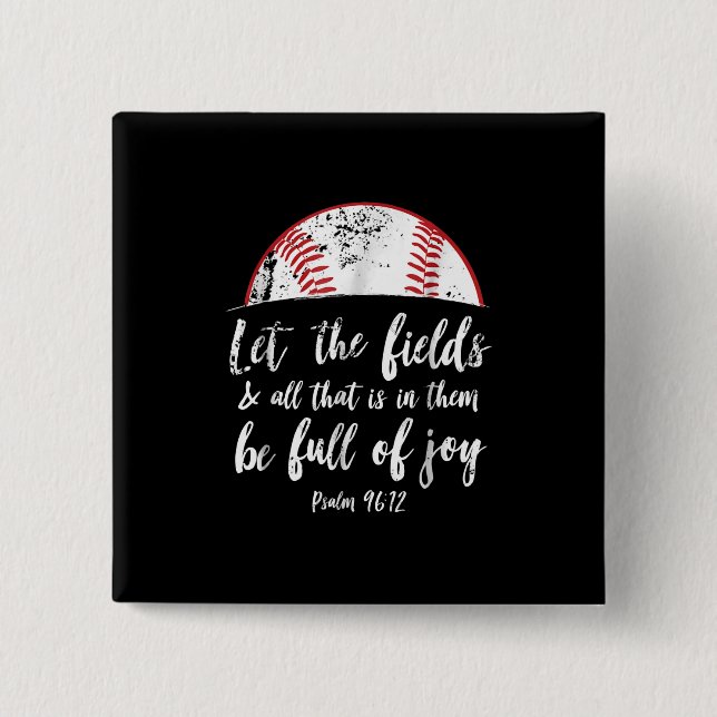 Baseball Bible Verse Cute Christian Psalm 96 Knapp (Framsida)