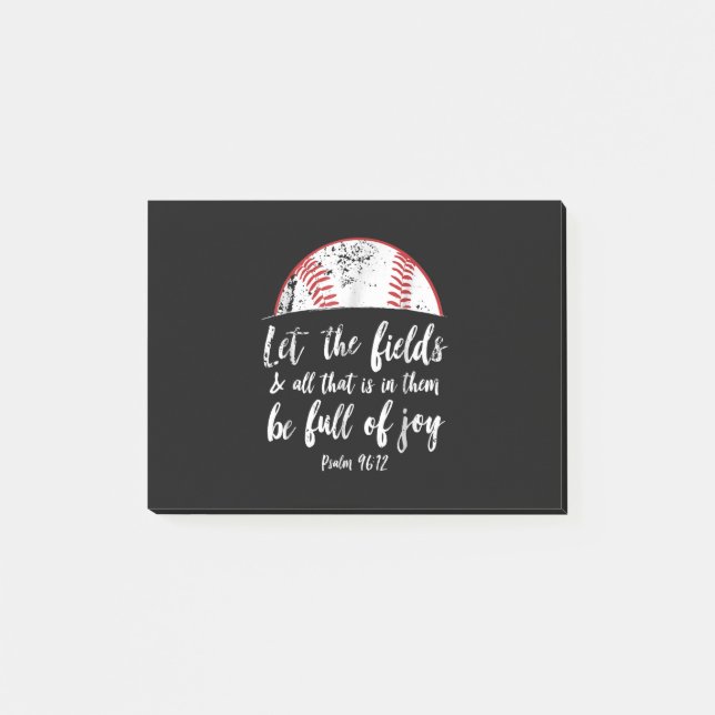 Baseball Bible Verse Cute Christian Psalm 96 Post-it Block (Framsida)