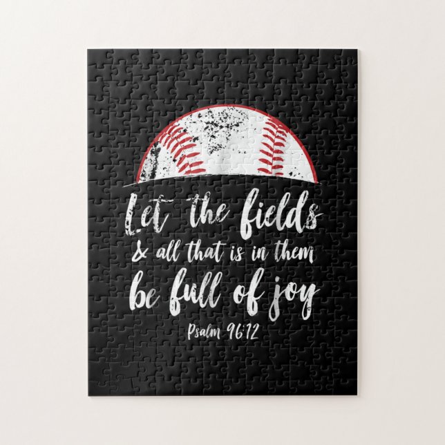 Baseball Bible Verse Cute Christian Psalm 96 Pussel (Vertikal)
