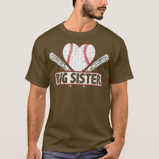 Baseball Big Sister Matching Family Softball Baseb T Shirt