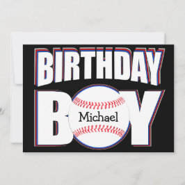Baseball Birthday Boy Anpassningsbar Baseball Play Kort
