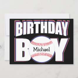 Baseball Birthday Boy Anpassningsbar Baseball Play Kort