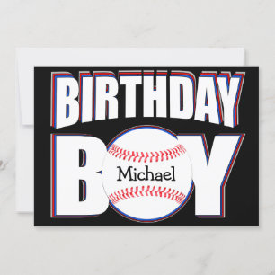 Baseball Birthday Boy Anpassningsbar Baseball Play Kort
