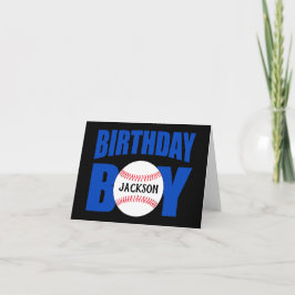 Baseball Birthday Boy Anpassningsbar Baseball Play Kort
