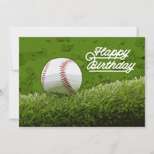 Baseball Birthday Card på grönten