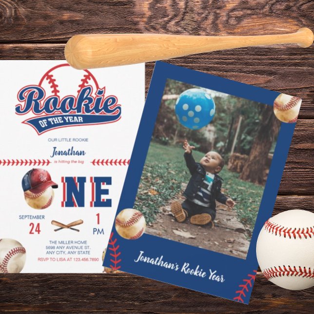 Baseball Birthday | Foto 1:a födelsedag Inbjudningar (Skapare uppladdad)