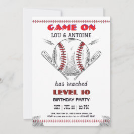 Baseball Birthday Invitation Inbjudningar