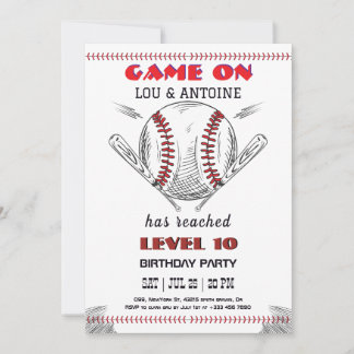 Baseball Birthday Invitation Inbjudningar