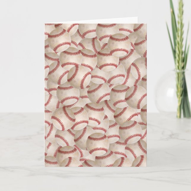 Baseball Birthday Kort (Framsida)