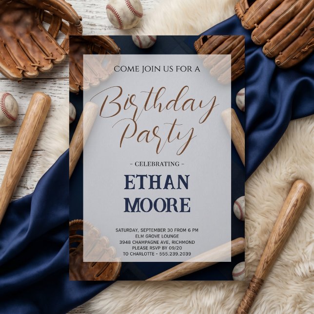 Baseball Birthday Party for Adults Inbjudningar (Skapare uppladdad)