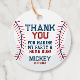 Baseball Birthday Tack Gåvor Etiketter