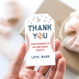 Baseball Birthday Tack Presentetikett