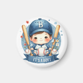 Baseball Bliss Pojke annonsprogram babyskor Magnet