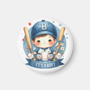 Baseball Bliss Pojke annonsprogram babyskor Magnet