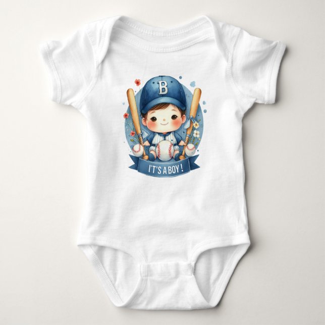 Baseball Bliss Pojke annonsprogram babyskor T Shirt (Framsida)