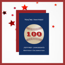 Baseball Blue och Red i 100:e Födelsedagsfesten