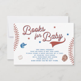Baseball Bok för Baby Card, baskiska babyskor Inbjudningar