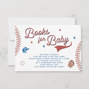 Baseball Bok för Baby Card, baskiska babyskor Inbjudningar