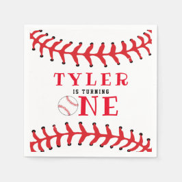Baseball Boll 1:a födelsedag Sports Boy Birthday Pappersservett