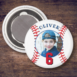 Baseball Boll Barns födelsedag Photo Magnet