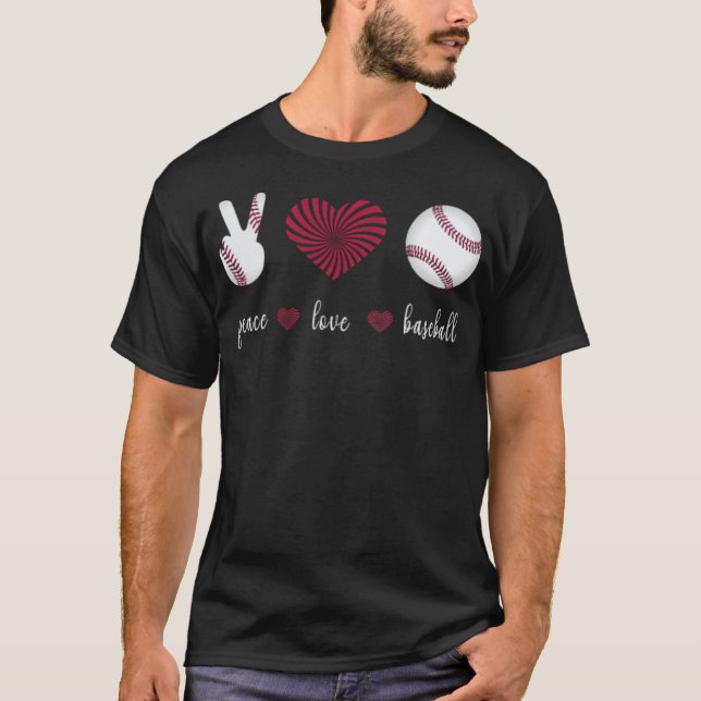 Baseball boll Baseball i Kärlek T Shirt (Framsida)