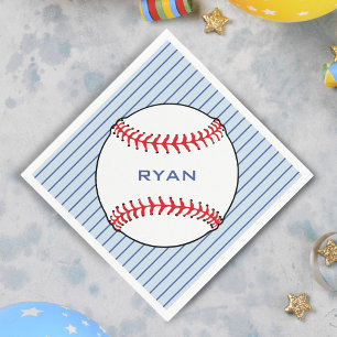 Baseball Boll Birthday Personlig Kids Party Pappersservett