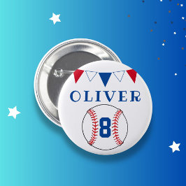 Baseball Boll Bunting Flaggor Barns födelsedag Knapp
